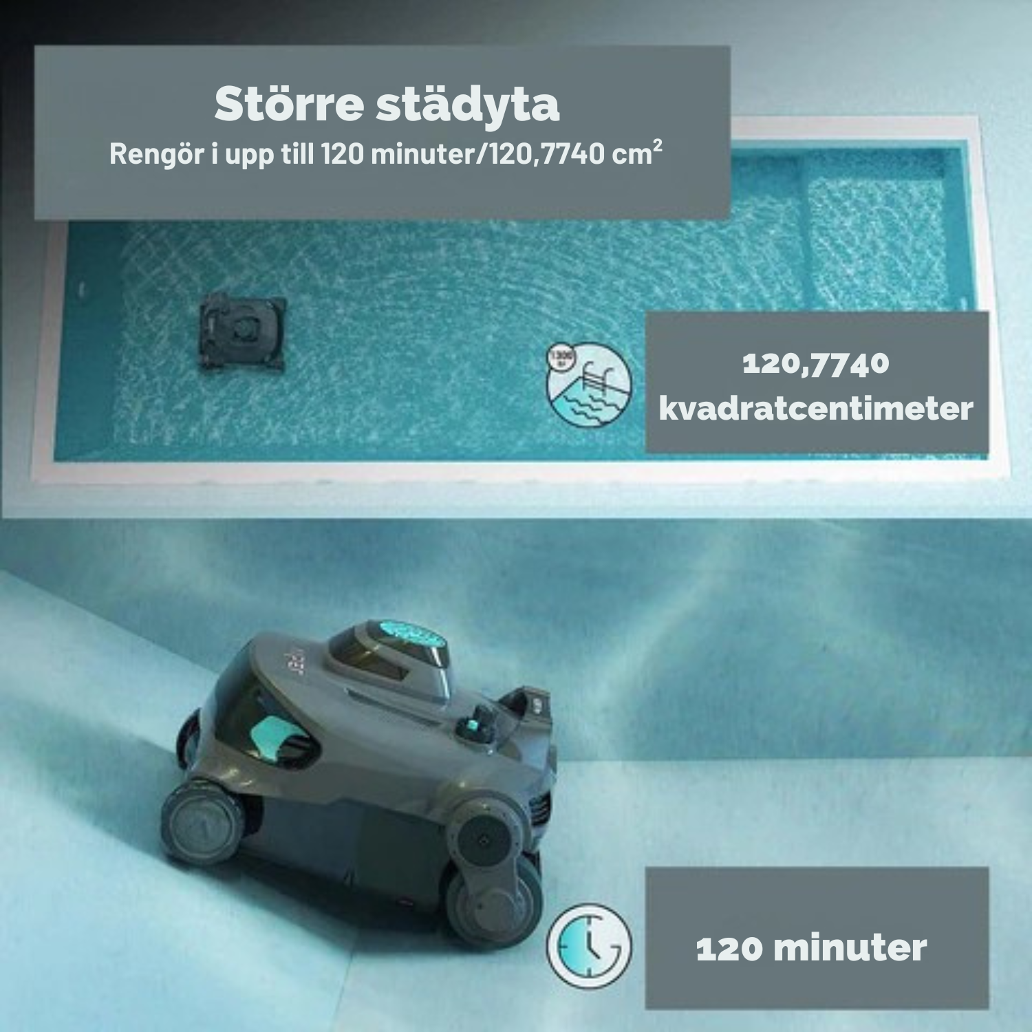 CrystalClear™ Trådlös Poolrengörare